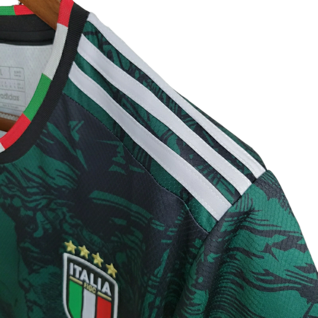 Camisa Seleção da Itália Edição especial 23/24 - Torcedor Adidas Masculina - Verde com detalhes em branco