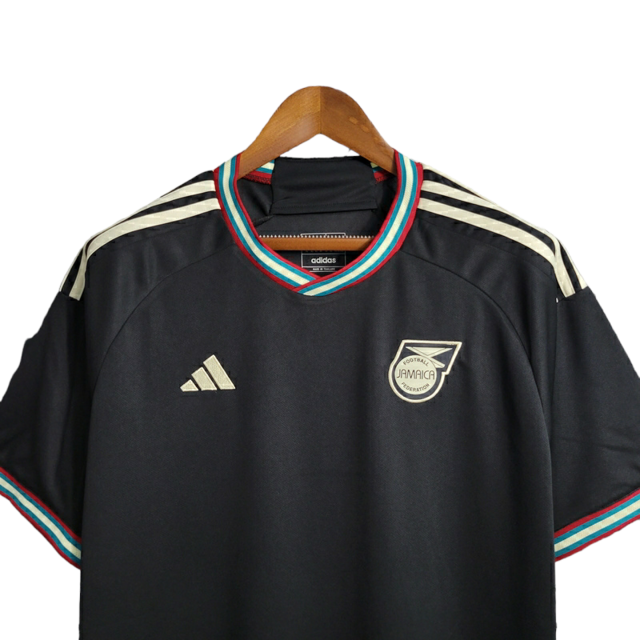 Camisa Seleção Jamaica II 23/24 - Torcedor Adidas Masculina - Preta com detalhes em dourado