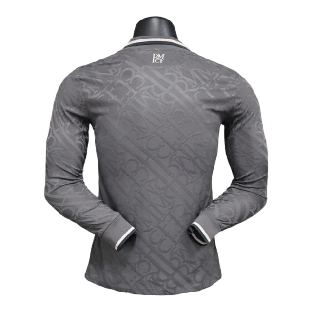 Camisa Real Madrid III manga longa 24/25 - Jogador Adidas Masculina - Cinza