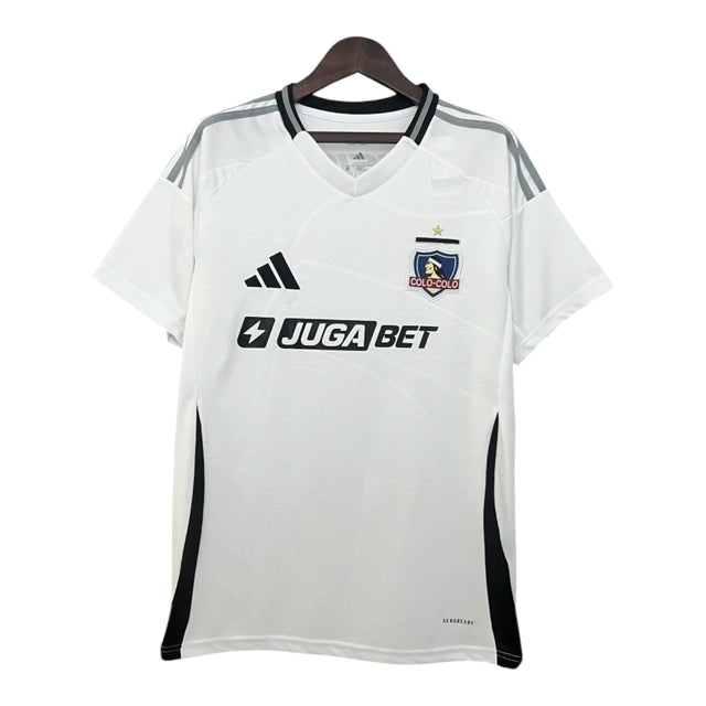 Camisa Colo Colo do Chile I 25/26 - Torcedor Adidas Masculina - Branca com detalhes em preto