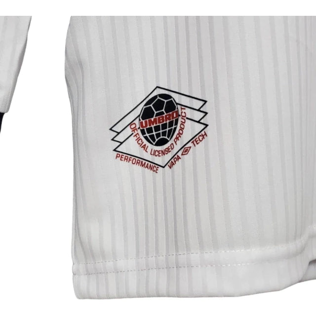 Camisa Retrô Seleção da Inglaterra I 1998 manga longa - Masculina Umbro - Branca com detalhes em azul e vermelho