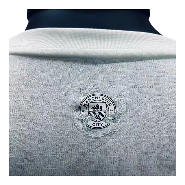 Camisa Manchester City Edição especial 24/25 manga longa - Jogador Puma Masculina - Branca com detalhes em cinza