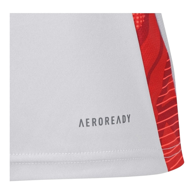 Camisa Internacional Treino 25/26 - Torcedor Adidas Feminina - Branca com detalhes em vermelho