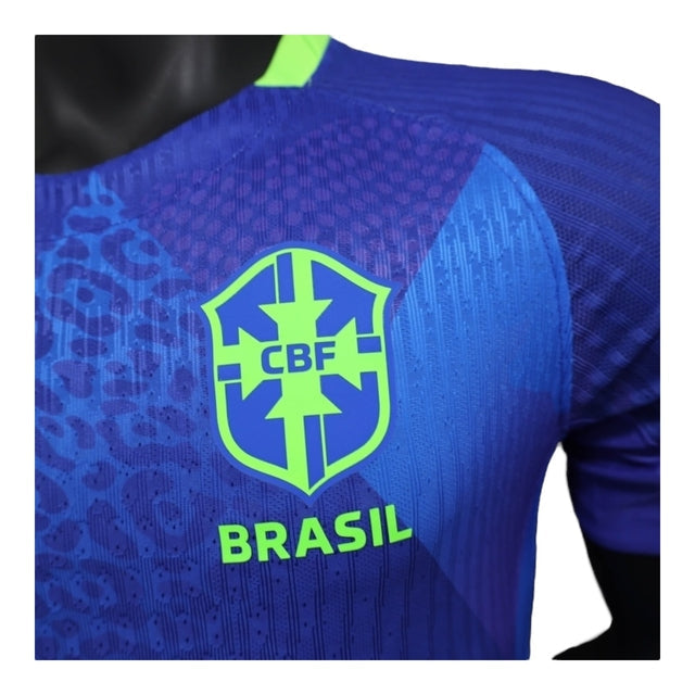 Camisa Seleção Brasileira II 25/26 - Jogador Nike Masculina - Azul com detalhes em verde