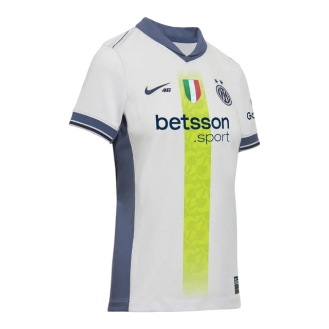 Camisa Inter de Milão Edição especial VR46 II 24/25 - Torcedor Nike Feminina - Branca com detalhes em azul