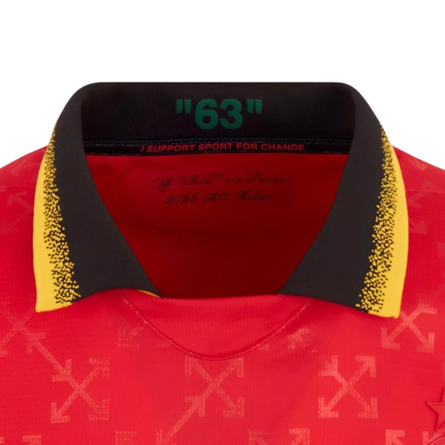 Camisa AC Milan Edição especial 25/26 - Torcedor Puma Masculina - Vermelha com detalhes em verde