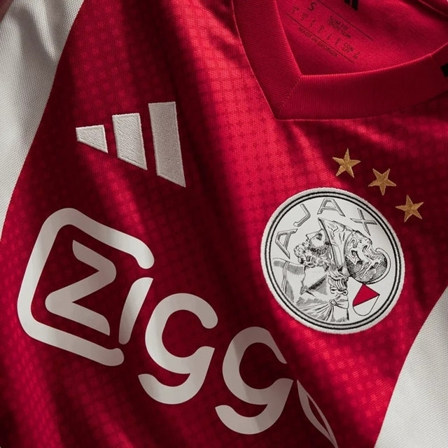 Camisa Ajax I 25/26 - Torcedor Adidas Feminina - Branca e vermelha