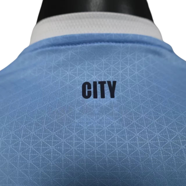 Camisa Manchester City I 25/26 manga longa - Jogador Puma Masculina - Azul com detalhes em branco