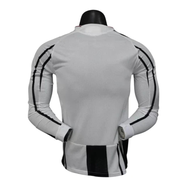Camisa Juventus I 25/26 manga longa - Jogador Adidas Masculina - Preta e branca com detalhes em rosa