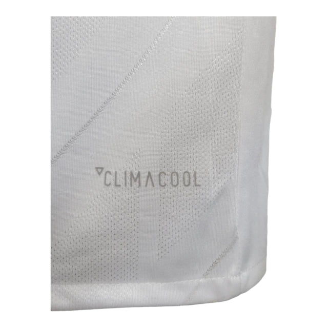 Camisa Retrô Real Madrid I 2017/2018 manga longa - Adidas Masculina - Branca com detalhes em azul
