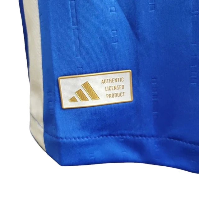 Camisa Seleção da Itália I 24/25 manga longa - Jogador Adidas Masculina - Azul