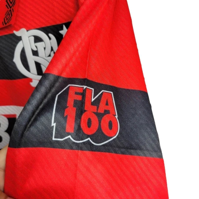 Camisa Retrô Flamengo I 1994/1995 manga longa - Masculina Umbro - Vermelha com listras pretas