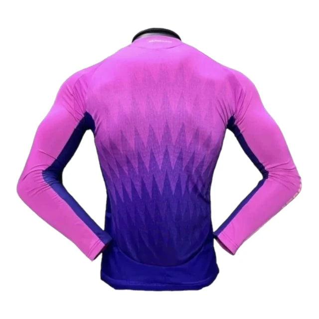 Camisa Seleção da Alemanha II 24/25 manga longa - Jogador Adidas Masculina - Rosa com detalhes em roxo