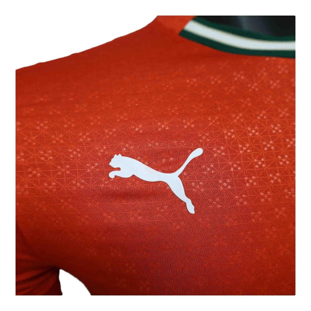 Camisa Seleção Portugal I 25/26 manga longa - Jogador Puma Masculina - Vermelha