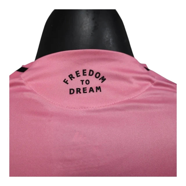 Camisa Inter Miami I 25/26 manga longa - Jogador Adidas Masculina - Rosa com detalhes em preto