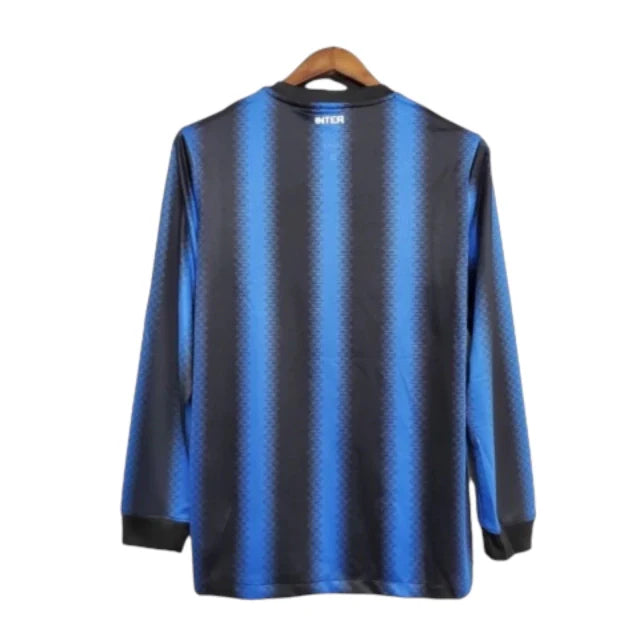 Camisa Retrô Inter de Milão I 2010/2011 manga longa - Masculina Nike - Azul e preta