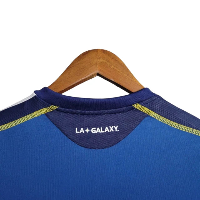 Camisa Retrô La Galaxy II 2011/2012 manga longa - Adidas Masculina - Azul com detalhes em branco e amarelo