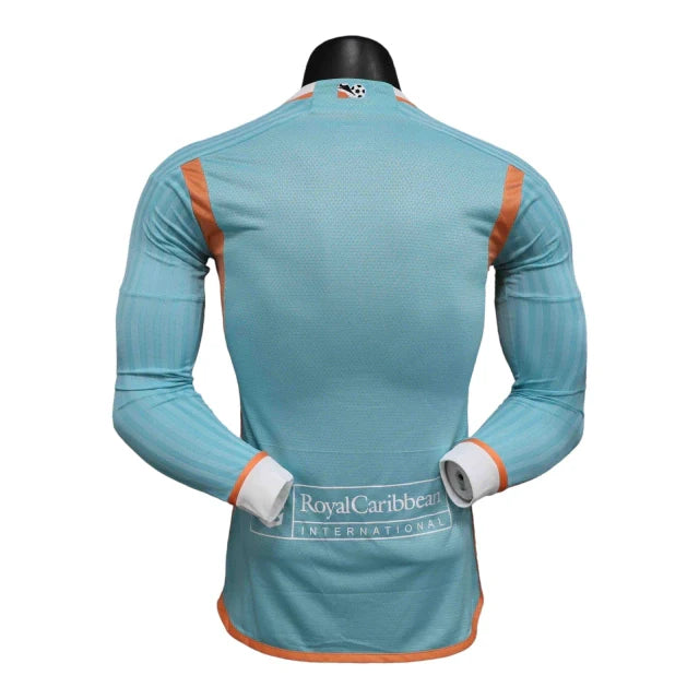 Camisa Inter Miami III 24/25 manga longa - Jogador Adidas Masculina - Verde com detalhes em rosa