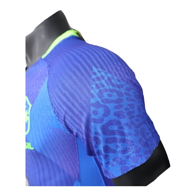 Camisa Seleção Brasileira II 25/26 - Jogador Nike Masculina - Azul com detalhes em verde