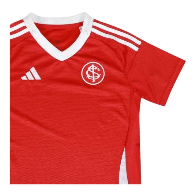 Camisa Internacional I 25/26 - Torcedor Adidas Feminina - Vermelha com detalhes em branco