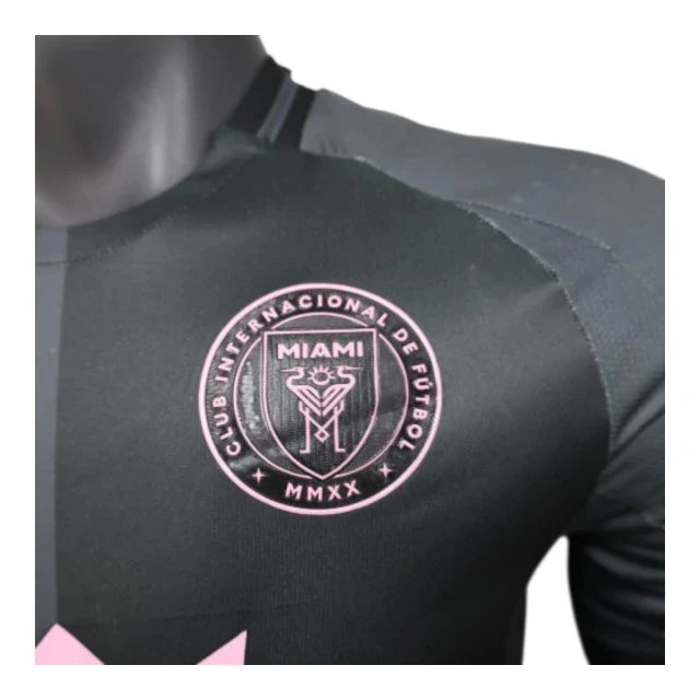 Camisa Inter Miami II 25/26 manga longa - Jogador Adidas Masculina - Preta com detalhes em rosa