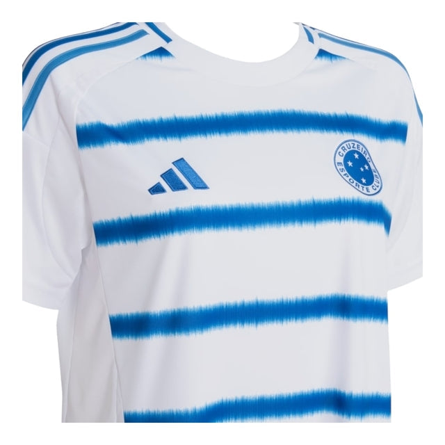 Camisa Cruzeiro II 25/26 - Torcedor Adidas Feminina - Branca e azul
