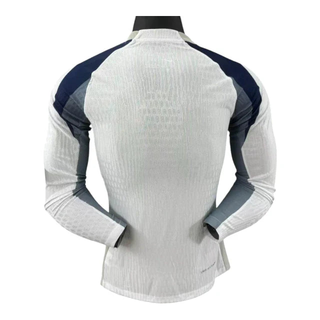Camisa Tottenham I 25/26 manga longa - Jogador Nike Masculina - Branca com detalhes em azul