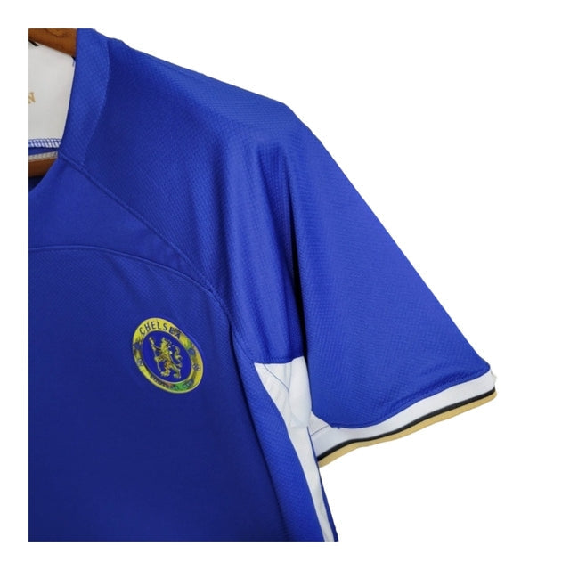 Camisa Chelsea I 23/24 - Torcedor Nike Masculina - Azul com detalhes em branco e dourado