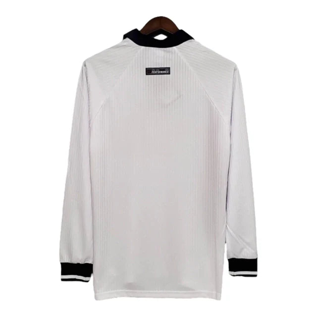 Camisa Retrô Seleção da Inglaterra I 1998 manga longa - Masculina Umbro - Branca com detalhes em azul e vermelho