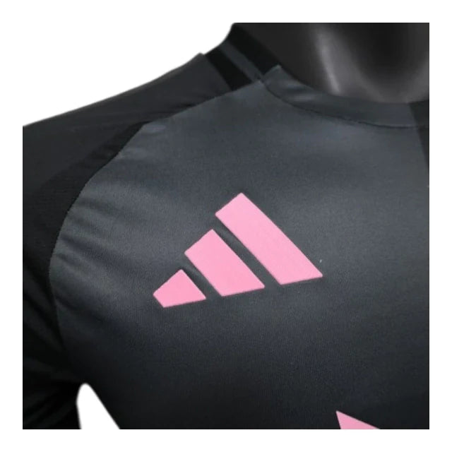 Camisa Inter Miami II 25/26 manga longa - Jogador Adidas Masculina - Preta com detalhes em rosa