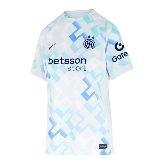 Camisa Inter de Milão II 25/26 - Torcedor Nike Feminina - Branca com detalhes em azul e verde
