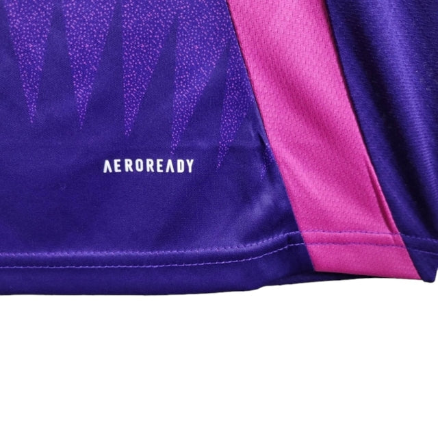 Camisa Seleção da Alemanha II 24/25 - Torcedor Adidas Feminina - Rosa com detalhes em roxo