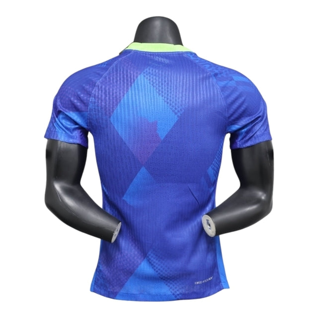 Camisa Seleção Brasileira II 25/26 - Jogador Nike Masculina - Azul com detalhes em verde