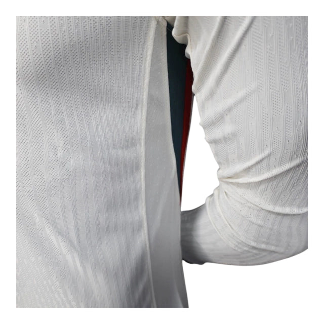 Camisa Chelsea II 25/26 manga longa - Jogador Nike Masculina - Branca com detalhes em azul e vermelho