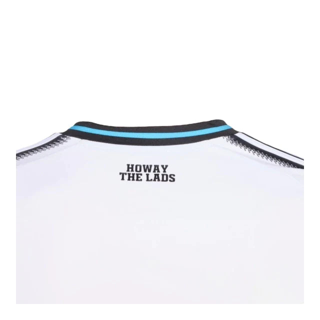 Camisa Newcastle I 25/26 manga longa - Torcedor Adidas Masculina - Branca e preta com detalhes em azul