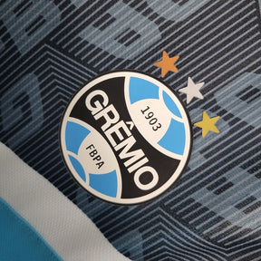 Camisa Regata Grêmio Treino 23/24 - Torcedor Umbro Masculina - Azul com detalhes em cinza e branco