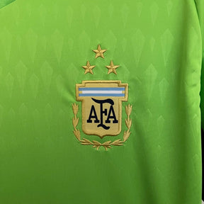Camisa Seleção da Argentina Goleiro 23/24 - Torcedor Adidas Masculina - Verde com detalhes em branco e dourado