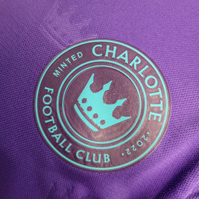 Camisa Charlotte FC II 23/24 - Jogador Adidas Masculina - Roxa com detalhes em azul e rosa