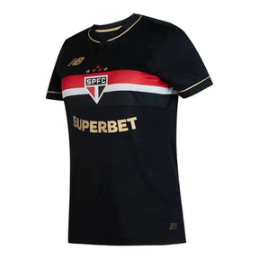 Camisa São Paulo Comemorativa III 25/26 - New Balance Feminina - Preta