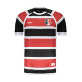 Camisa Santa Cruz I 25/26 -Torcedor Masculina - Listrado em Preto Vermelho e Branco