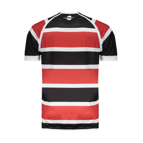 Camisa Santa Cruz I 25/26 -Torcedor Masculina - Listrado em Preto Vermelho e Branco