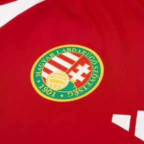 Camisa Seleção Hungria I 24/25 Eurocopa 2024 - Torcedor Adidas Masculina - Vermelha com detalhes em branco