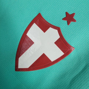 Camisa Palmeiras III 19/20 - Torcedor Puma Feminina - Verde Tiffany com detalhes em vermelho savoia