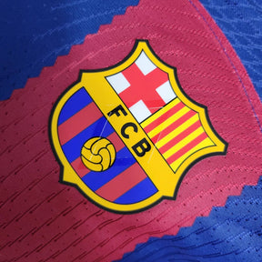 Camisa Barcelona I 23/24 - Manga Longa - Jogador Nike Masculina - Azul e Grená