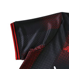 Camisa Bayer Leverkusen Home 2025/2026 New Balance Preta e Vermelha Torcedor Masculina