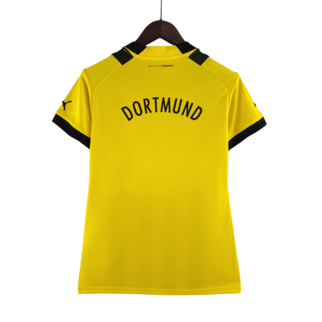Camisa Borussia Dortmund I 22/23 - Torcedor Puma Feminina - Amarela e preta