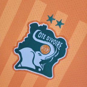 Camisa Costa do Marfim I 22/23 Torcedor Puma Masculina - Laranja