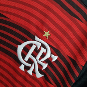 Camisa Flamengo I 22/23 Torcedor Adidas Feminina - Preto e Vermelho