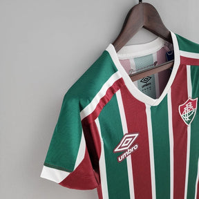 Camisa Fluminense I 22/23 Torcedor Umbro Feminina - Verde, Grená e Branco