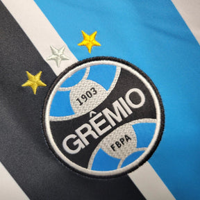 Camisa Grêmio I 23/24 manga longa - Torcedor Umbro Masculina - Azul e preta